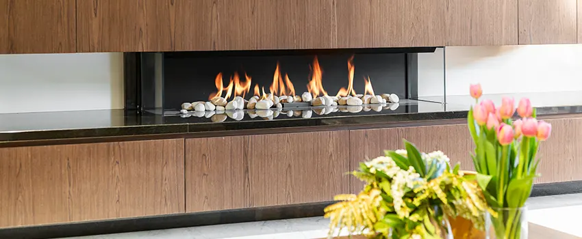 Double-height Fireplace Design Refurbishment in Santa Fe Springs, California